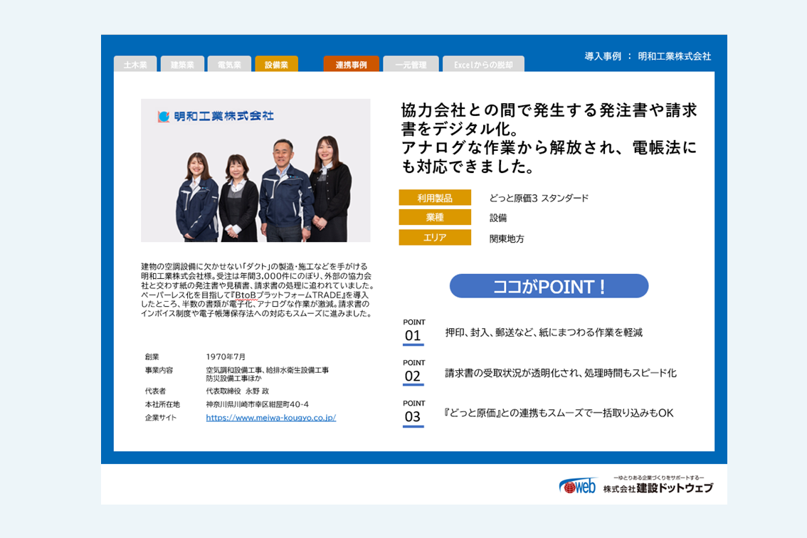 明和工業株式会社 導入事例